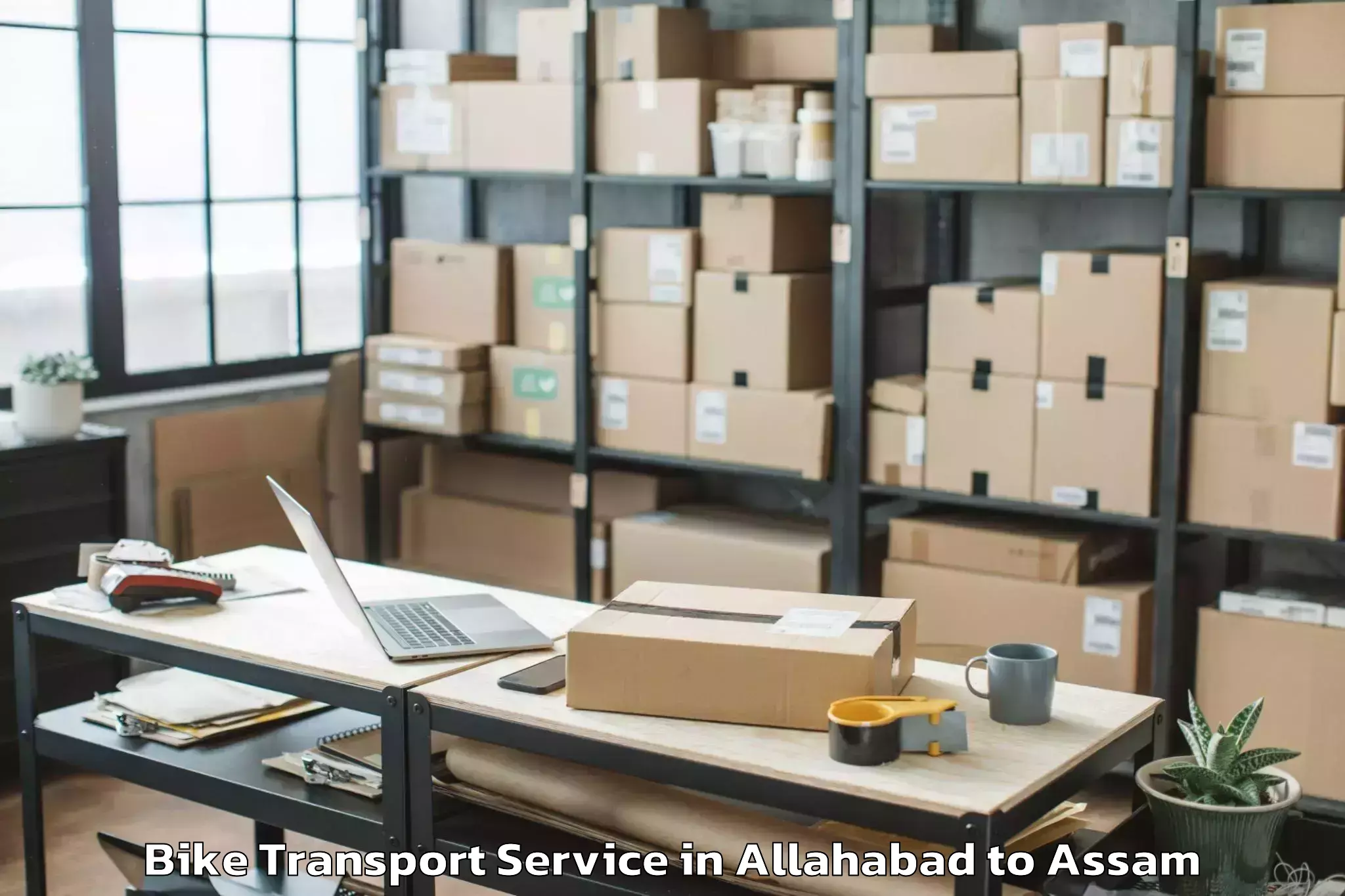 Book Your Allahabad to Sualkuchi Bike Transport Today